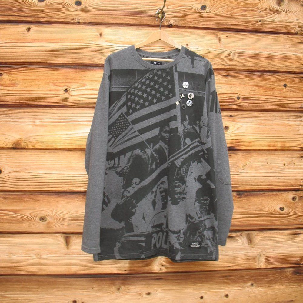 AKOO Long Sleeve Graphic Resistance T Shirt